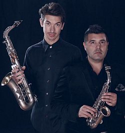 Michael Mortarotti and Michael Hernandez, saxophones