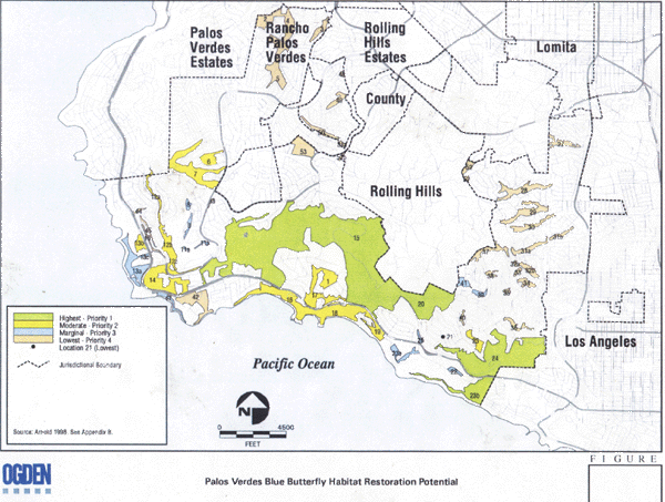 Map of PV Blue Habitat Restoration Potencial